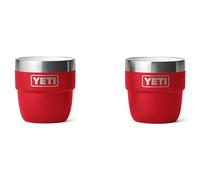 YETI Rambler Set di 2 tazze espresso impilabili in acciaio inossidabile, isolate sottovuoto, rosso Rescue Red, 118 ml