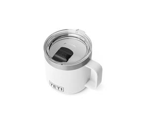 YETI Rambler Stackable Mug with Durasip Ceramic Lining, Vacuum Insulated Stainless Steel Mug with Magslider Lid, White, 14 oz (414 ml)