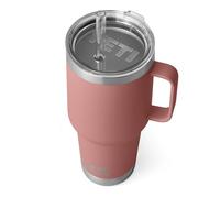 YETI Rambler Straw Mug, Stainless Steel Vacuum Insulated Mug with Stronghold Lid, Sandstone Pink, 35 oz (1035 ml)