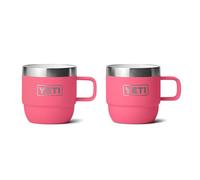 YETI Rambler - Tazza da caffè in acciaio inox isolata sottovuoto, impilabile, colore: rosa tropicale, confezione da 2 (177 ml)