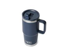 YETI Rambler - Tazza da viaggio con cannuccia in acciaio inox, con coperchio con cannuccia abbinata, blu navy, 591 ml