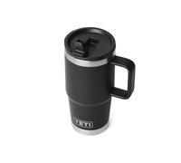 YETI Rambler - Tazza da viaggio con cannuccia in acciaio inox, con coperchio con cannuccia abbinata, colore: nero, 591 ml