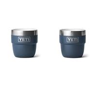 YETI Rambler - Tazzina da caffè in acciaio inox isolata sottovuoto, impilabile, blu navy, confezione da 2, 118 ml