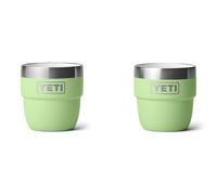YETI Rambler - Tazzina da espresso, in acciaio inox, isolamento sottovuoto, impilabile, colore: verde lime, confezione da 2 (118 ml)