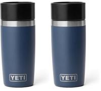 YETI Rambler Travel Bottle, Vacuum Insulated Stainless Steel Coffee Flask with Leakproof Hotshot Commuter Cap, Navy, 12 oz (355 ml) (Confezione da 2)