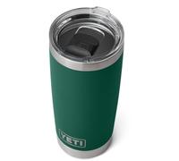 YETI Rambler Tumbler, bicchiere isolante sottovuoto in acciaio inox con coperchio Magslider, verde foresta nera, 591 ml