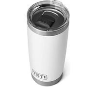 YETI Rambler Tumbler, tazza in acciaio inox con coperchio Magslider, bianco, 20 oz (591 ml)