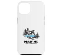 Yeti Sasquatch Bigfoot Disegnami come una delle tue ragazze francesi Custodia per iPhone 13