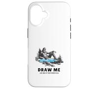 Yeti Sasquatch Bigfoot Disegnami come una delle tue ragazze francesi Custodia per iPhone 16