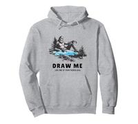Yeti Sasquatch Bigfoot Disegnami come una delle tue ragazze francesi Felpa con Cappuccio