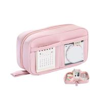 YETONADO Astuccio Kawaii di grande capacità 3 scomparti sacchetto penna borsa doppia apertura laterale studente cancelleria organizzatore materiale scolastico, rosa, Taglia unica