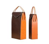 YETONADO Lusso Cuoio Dell'unità di elaborazione Vino Rosso Sacchetto di Imballaggio Riutilizzabile Portabottiglie Borsa Regalo Champagne Singola Bottiglia Scatole di Imballaggio con, Colore unico, L