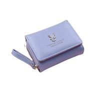 YETONADO Marchio di lusso Delle Donne Piccolo Portafoglio Femminile Titolare di Carta Breve Portafogli con Coin Purse per Donna Signore PU Cuoio Hasp Mini Clutch, Blu, Taglia unica