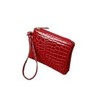YETONADO Moda Pu Cuoio Mini Portafoglio Donne Retor Piccola Moneta Soldi Titolare della Carta Borse Borsa di Colore Solido Tote Clutch Zipper Bag Regalo Ragazza, Rosso, Taglia unica