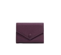 YETONADO Portafoglio in pelle PU, piccolo per le donne, porta carte di lusso, borsa corta multiuso con cerniera in pelle bovina, Viola, Taglia unica