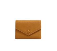 YETONADO Portafoglio in pelle PU, piccolo per le donne, porta carte di lusso, borsa corta multiuso con cerniera in pelle bovina, Giallo, Taglia unica