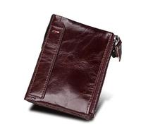 YETONADO Sacchetto della moneta Più Nuovo Commercio All'ingrosso Portafogli Genuino Mucca Personalizzato Breve Titolari di Carte In Pelle Borsa Uomo di Alta Qualità Marca, Rosso marrone, Taglia unica