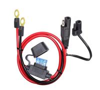 YETOR Cablaggio terminale SAE a O-Ring, con fusibile di protezione da 15 A per la sicurezza, cavo di prolunga a scollegamento rapido a 2 pin, cavo di prolunga per batteria SAE con 100 AWG per moto e
