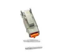 YEUBXDJ 1/5/10/20/50 Set di connettori Impermeabili Automatici DTM06-2S DTM04-2P a 3 Pin, terminali Solidi(Dark Grey,50 Sets)