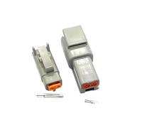 YEUBXDJ 1/5/10/20/50 Set di connettori Impermeabili Automatici DTM06-2S DTM04-2P a 3 Pin, terminali Solidi(Army Green,50 Sets)