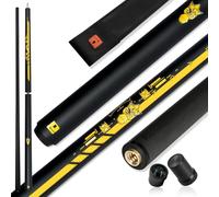 YEUEK Little Monster - Stecca da Biliardo in Fibra di Carbonio, 3 Pezzi, con Punta da 12,9 mm, con Custodia Morbida