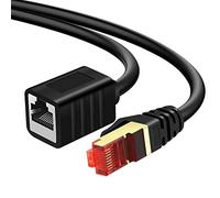 Yeung Qee - Cavo di prolunga Ethernet Cat7, 4 m, cavo schermato RJ45, connettore schermato maschio a femmina (4 m)