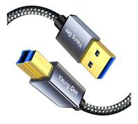 Yeung Qee Cavo USB 3.0 da A a B, 1 m, cavo USB 3.0 intrecciato in nylon da tipo A maschio a B maschio, compatibile con docking station, driver rigidi esterni, scanner e altro (1 m)