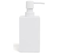 Yew Design dispenser di sapone bianco opaco per il bagno, 450 ml, pompa quadrata in acciaio inox per sapone liquido, piatti o mani, per lavello da cucina, piano di lavoro e bagno