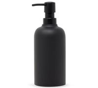 Yew Design dispenser di sapone nero opaco per il bagno, 450 ml, pompa rotonda in acciaio inox per sapone liquido, piatti o mani, per lavello da cucina, piano di lavoro e bagno