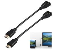 Yewseas 2 Pezzi Prolunga HDMI Cavo Maschio a Femmina 14CM Alta Velocità, Adattatore HDMI per TV Stick 4K, Supporto 18Gbps, 3D, 4K, 2K, 1080p, Compatibile con Console, TV, Blu-Ray, PC, PS3, Xbox