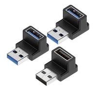 Yewseas 3 PCS Adattatore USB 90 Gradi Adattatore USB 3.1 Maschio a Femmina, Velocità di Trasferimento Fino a 10Gbps, 5V, 3A, Compatibile con PC, Laptop, Smartphone e Tablet