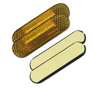 Yewseas 4 PCS Confezione di Catarifrangenti Gialli per Moto e Bicicletta E4, Cat's Eye Autoadesivo 100 x 24 x 8 mm, Riflettori per Sicurezza Stradale, Facili da Installare, Alta visibilità