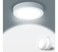Yexati 2 Pezzi Plafonieraiera LED Soffitto Circolare 15W 1800LM, Plafoniera Superficie LED 6500K Bianco Freddo, Driver Incluso. IP44 Angolo 120 para Dormitorio Cocina Salon Baño Comedor 170 * 28Hmm