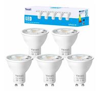 Yexati Lampadine Led Gu10,7W(Equivalente A 50W), Luce Bianco Fredda 6000K,550 Lumen Faretto Led,Non Dimmerabile,5 Pezzi
