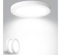 Yexati Plafoniera Soffitto 18W 1800LM 6500K IP44 Lampada LED Soffitto impermeabile Rotonda Sottile Plafoniera LED Soffitto Bianco Freddo Ø22CM per Soggiorno Cucina Bagno Cameretta Seminterrato Ufficio