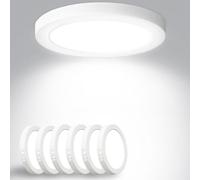 Yexati Plafoniera LED 18 W 1800 LM 6500 K, lampada da soffitto da bagno IP44, rotonda, lampada da soffitto piatta, bianco freddo, pilota incluso. per bagno, camera da letto, soggiorno, cucina