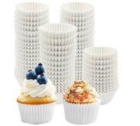 YEXEXINM 1000 pirottini per cupcake, 50 mm, in carta oleata, colore bianco, per muffin, cupcake, design alimentare, per feste di compleanno, matrimoni, Natale