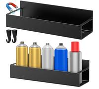 YEXEXINM 2 contenitori magnetici per bombolette spray, supporto per bombole spray, colore nero, supporto per bombolette spray, supporto da officina per bombolette spray