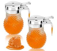 YEXEXINM Dispenser per sciroppo di miele, in vetro, per sciroppo d'acero, caffè, qualità commerciale, con manico, per cucina e conservazione di alimenti, 226,8 g, 226,8 g