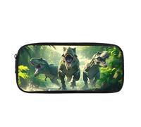 Yexignaon Astuccio per matite per bambini, astuccio da scrivania, portapenne, materiale scolastico, portapenne, Stampa Dinosauri, Organizer per borse