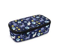 Yexignaon Astuccio per matite per bambini dai 6 agli 8 ai 10 ai 12 anni, di grande capacità, leggero, materiale scolastico, scatole di immagazzinaggio, Dinosauro Pianeta, Organizer per borse