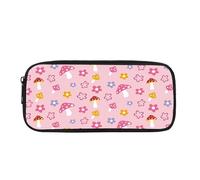 Yexignaon Astuccio per matite per bambini, design kawaii, per la scuola, per matite colorate, con cerniera liscia, Fungo, Organizer per borse