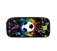 Yexignaon Astuccio per matite per ragazzi età 6 8 10 12 scatole per matite con coperchi leggero cancelleria penna borsa per la scuola, Calcio 10, Organizer per borse