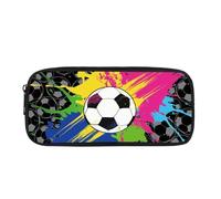Yexignaon Astuccio per matite per ragazzi età 6 8 10 12 scatole per matite con coperchi leggero cancelleria penna borsa per la scuola, Calcio 5, Organizer per borse