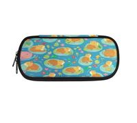 Yexignaon Astuccio per ragazze di grande capacità, design davvero utile, matite pastelli, pennarelli, set in una scatola, Ninfea Capibara, Organizer per borse