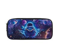 Yexignaon Astuccio per ragazzi e ragazze, astuccio per matite per bambini, borsa per il trasporto di penne, con cerniera, scatola portaoggetti da scrivania porta matite, Pianeta Astronauta, Organizer