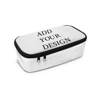 Yexignaon Astuccio pesonalizzato per ragazzi a tema calcio, grande capacità, con cerniera, riutilizzabile, per cancelleria, materiale scolastico, Personalizzato, Organizer per borse