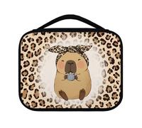 Yexignaon Custodia per Bibbia per ragazze, borsa portatile per Bibbia e custodia per adolescenti e ragazze, kit di accessori per bibbie di medie dimensioni, Capibara con stampa leopardata