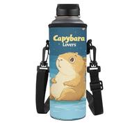 Yexignaon Portabottiglie con cinghia isolata per bottiglia d'acqua, leggera, per scuola, sport, viaggi, Amanti di Capybara