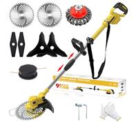 YEXLXLN Weed Wacker Cordless per DeWalt 20V MAX Batteria, 4-in-1 Alimentato a Batteria Weed Eater, String Trimmer con 5 tipi di lame, per prato, cortile e cespuglio (senza batteria)